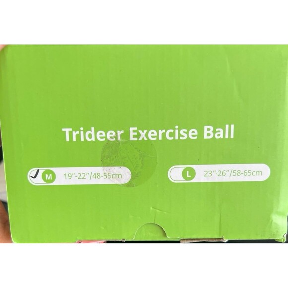 Trideer Exercise Ball 19”-22”/ 48-55cm - Picture 3 of 4